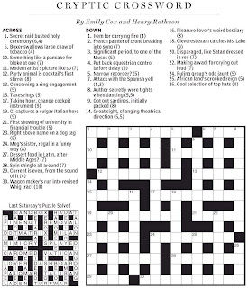 Informal essay crossword